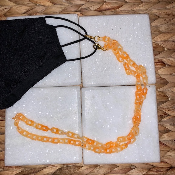 Sunglasses Holder & Mask Chain Orange - Picture 2 of 7